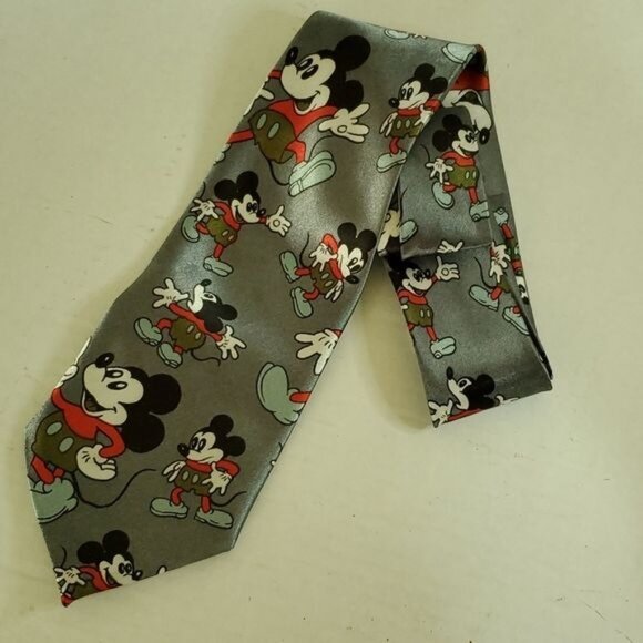 DISNEY MICKEY MOUSE Men's Neck Tie Vintage MAN'S - Picture 7 of 8